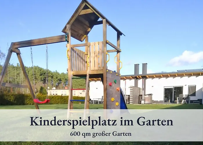 River, Stilvolles Fuer Familien Grosser Garten, Spielplatz, Sauna & Badefass Wendisch Rietz